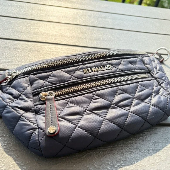 MZ Wallace Quilted Blue Crossbody Bag - Picture 2 of 11